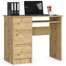 Písací stôl pravý so zásuvkami a výsuvnou policou na klávesnicu 90 x 77 x 50 cm AKORD CLP - dub artisan Preview