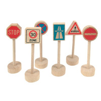 Detské drevené dopravné značky 6 kusov WOODYLAND 