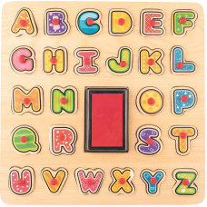 Drevená vkladačka - puzzle a pečiatky 2v1 WOODYLAND - abeceda Preview
